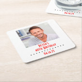 Aangepaste foto op geboortedag kartonnen onderzetters (Schuin)