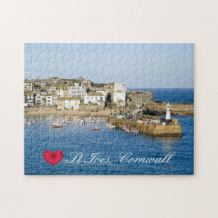 Aangepaste foto op Harbour Harbour Pier Cornwall Legpuzzel