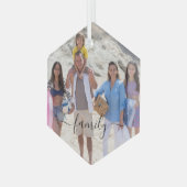 Aangepaste foto op maat glas ornament (Voorkant links)