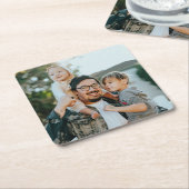 Aangepaste foto op maat kartonnen onderzetters (Schuin)