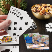 Aangepaste foto op maat moderne familienaam pokerkaarten (Insitu)