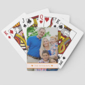 Aangepaste foto op maat moderne familienaam pokerkaarten (Achterkant)