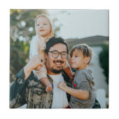 Aangepaste foto op maat tegeltje (Voorkant)