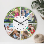 Aangepaste foto op maat van kinderen uit de famili grote klok<br><div class="desc">Creëer uw eigen aangepaste 8-fotowandklok met uw aangepaste afbeeldingen.</div>