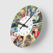 Aangepaste foto op maat van kinderen uit de famili ronde klok (Hoek)