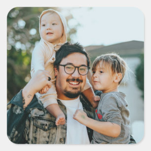 Aangepaste foto op maat vierkante sticker