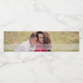 Aangepaste foto op onze huwelijksdag waterfles etiket (Enkel label)