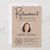 Aangepaste foto op papierachtergrond Retirement Kaart (Voorkant)