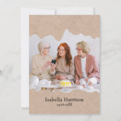 Aangepaste foto op papierachtergrond Retirement Kaart (Achterkant)