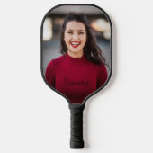 Aangepaste foto op persoonlijke naam pickleball paddle (Voorkant)