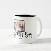 Aangepaste foto op persoonlijke vaders dag cadeau tweekleurige koffiemok (Voorkant rechts)