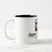 Aangepaste foto op persoonlijke vaders dag cadeau tweekleurige koffiemok (Links)