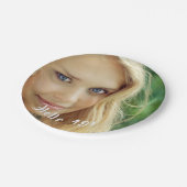 Aangepaste foto op zaterdag hallo 18 18 papieren bordje (Gekanteld)