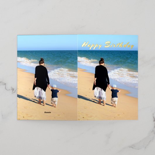 Aangepaste foto op zaterdag Kaart Uw foto's en tek (Buiten Laag)