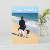 Aangepaste foto op zaterdag Kaart Uw foto's en tek (Staand voorkant)