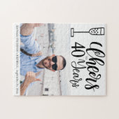 Aangepaste foto-oplichterij tot 40 jaar verjaardag legpuzzel (Horizontaal)