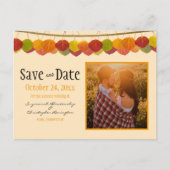 Aangepaste foto Opslaan Datum Herfst Aspen verlaat Briefkaart (Voorkant)