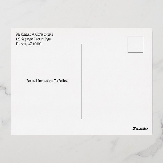 Aangepaste foto Opslaan Datum najaar Briefkaart ve (Achterkant)