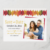 Aangepaste foto Opslaan Datum najaar Briefkaart ve (Voorkant)