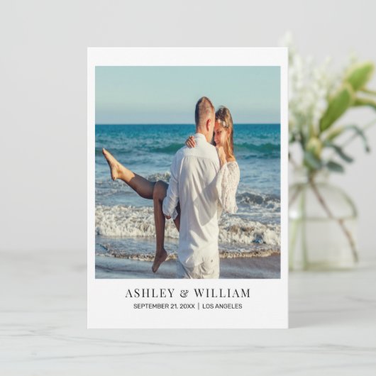 Aangepaste foto Opslaan Datum Save The Date (Staand voorkant)