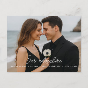 Aangepaste foto Opslaan van de datum Briefkaart