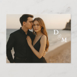 Aangepaste foto Opslaan van de datum Briefkaart