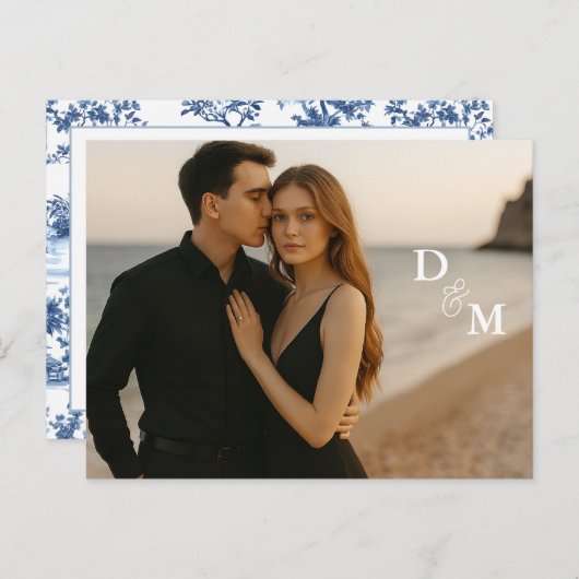 Aangepaste foto Opslaan van de datum Briefkaart (Voorkant / Achterkant)