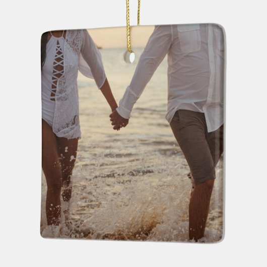 Aangepaste foto Ornament | Gepersonaliseerde aande (Links)