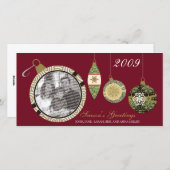 Aangepaste Foto Ornament Vakantie Fotokaart :: 03 Feestdagenkaart (Voorkant / Achterkant)