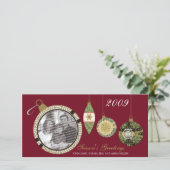 Aangepaste Foto Ornament Vakantie Fotokaart :: 03 Feestdagenkaart (Staand voorkant)