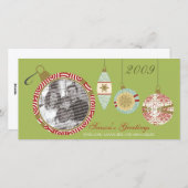 Aangepaste Foto Ornament Vakantie Fotokaart :: 04 Feestdagenkaart (Voorkant / Achterkant)