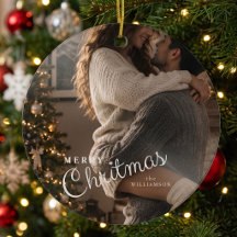 Aangepaste foto-ornamenten koppel Kerstmis