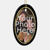 Aangepaste foto Ovaal Kerstornament Keramisch Ornament (Rechts)