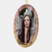 Aangepaste foto Ovale pastel Lijst Kerstversiering Keramisch Ornament (Rechts)