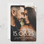 Aangepaste foto-overlay bruiloft QR-code Save The Date (Voorkant)