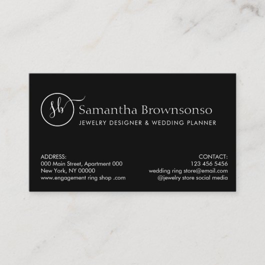 Aangepaste foto-overlay bruiloft voor sieraden visitekaartje (Voorkant)