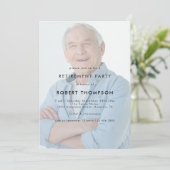 Aangepaste foto Overlay Retiment Party Kaart (Staand voorkant)