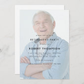 Aangepaste foto Overlay Retiment Party Kaart (Voorkant / Achterkant)