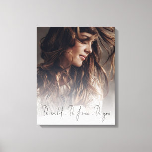 Aangepaste foto overlay script Wees wild wees vrij Canvas Afdruk