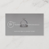 Aangepaste foto-overlay trouwplanner sieraden ring visitekaartje (Achterkant)