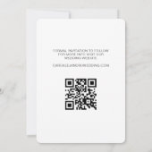 Aangepaste foto-overlay trouwwebsite QR-code Save The Date (Achterkant)