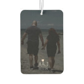 Aangepaste Foto Paar Gift Jubileum Initiaal Auto Luchtverfrisser (Achterkant)