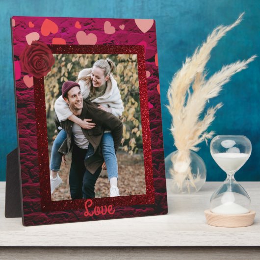 Aangepaste foto paar valentijn foto plaque fotoplaat (Zijkant)