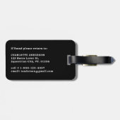 Aangepaste Foto Paard Huisdier Gepersonaliseerd Bagagelabel (Achterkant horizontaal)