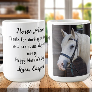 Aangepaste foto Paardenpaardrijspaard Koffiemok