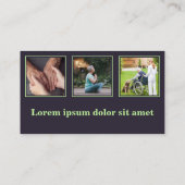 Aangepaste foto Paars en Groen Visitekaartje thuis Klantenkaartje (Achterkant)