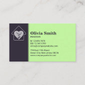 Aangepaste foto Paars en Groen Visitekaartje thuis Klantenkaartje (Voorkant)