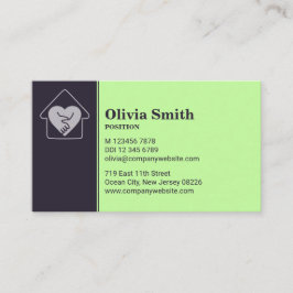 Aangepaste foto Paars en Groen Visitekaartje thuis Klantenkaartje