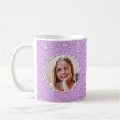 Aangepaste foto Paarse achtergrond Koffiemok (Links)