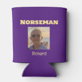 Aangepaste foto Paarse en Gold Norseman Blikjeskoeler (Achterkant)